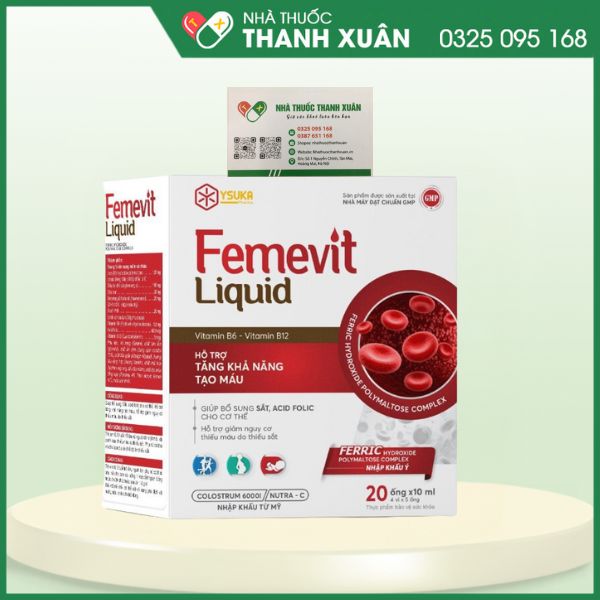 Femevit Liquid - Giúp bổ sung Sắt, acid folic cho cơ thể